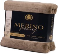 Gözze Wendewohndecke Merino 150 x 200 cm taupe