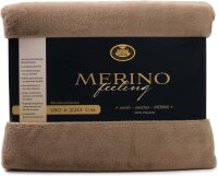 Gözze Wendewohndecke Merino 180 x 220 cm taupe