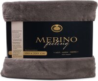 Gözze Wendewohndecke Merino 180 x 220 cm anthrazit