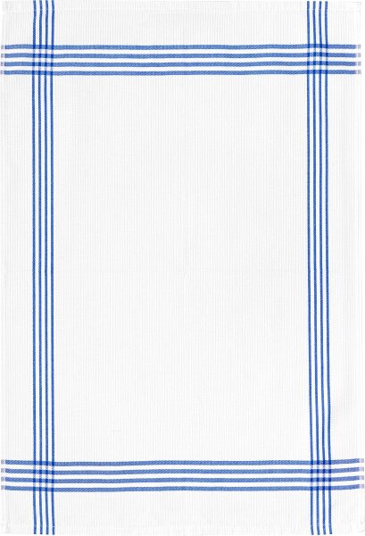 Kracht Küchenhandtuch Waffelpiqué Rand Baumwolle 50 x 70 cm blau