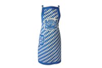 Latzschürze Bayerisch Weißwurst weiß/blau