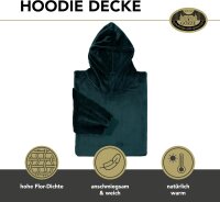 Hoodie-Decke mit Kapuze dunkelgrün