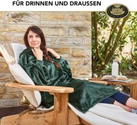 Hoodie-Decke mit Kapuze dunkelgrün