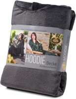 Hoodie-Decke mit Kapuze anthrazit