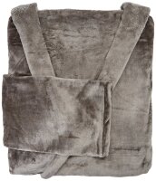 Kuscheldecke Premium mit Ärmeln & Tasche silber