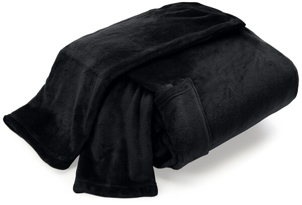 Kuscheldecke Premium mit Ärmeln & Tasche schwarz