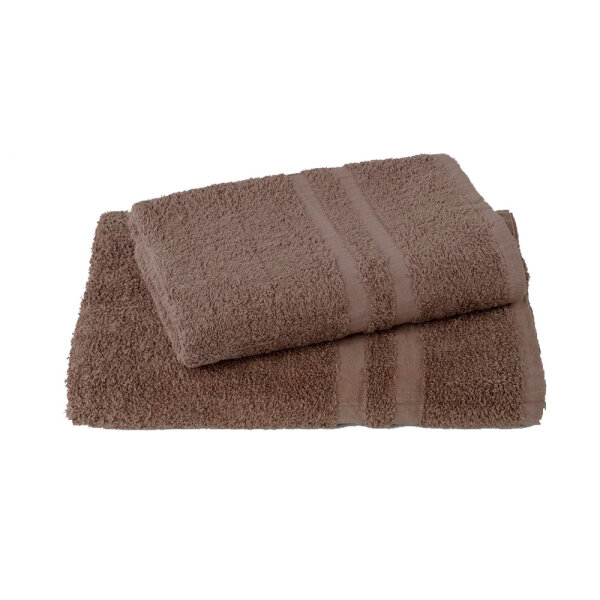 Frottierserie Colori kochfest schokobraun Handtuch (50 x 100 cm)
