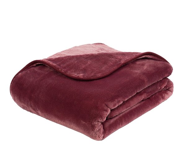 Gözze Kuscheldecke Cashmere-Feeling Premium 130 x 170 cm beere (40)