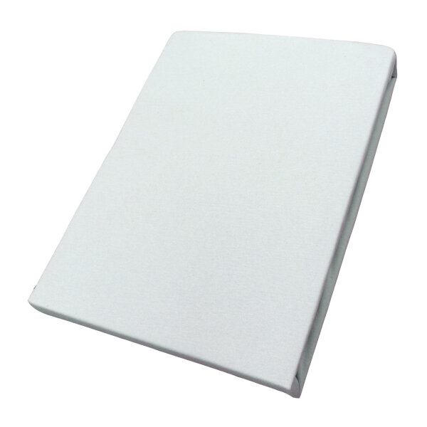 Spannbettlaken Jersey 90-100 x 200 cm hellgrau