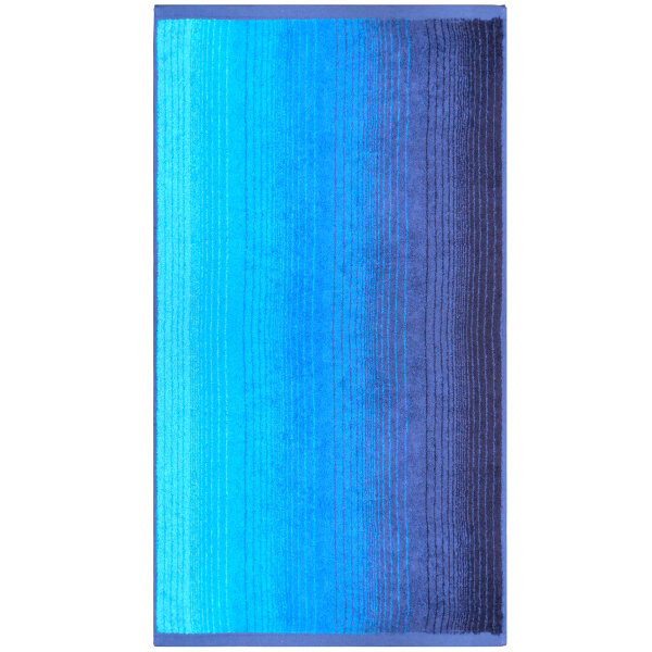 Frottierserie Colori Verlauf blau Handtuch (50 x 100 cm)