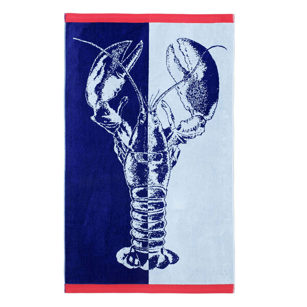 Gözze Velours-Jacquard Strandtuch Lobster