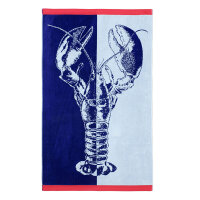 Gözze Velours-Jacquard Strandtuch Lobster
