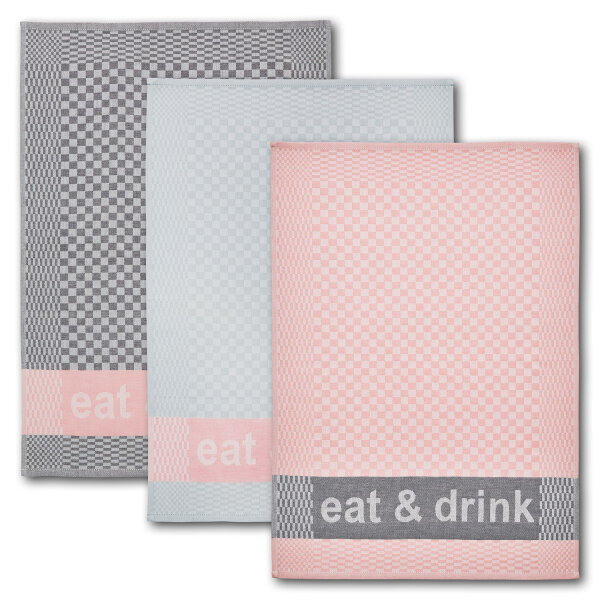 Geschirrtuch 3er-Set eat&drink 100 % Baumwolle