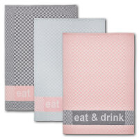 Geschirrtuch 3er-Set eat&drink 100 % Baumwolle