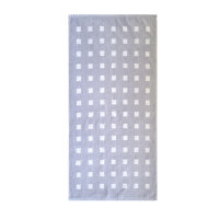 Frottierserie Karo silber Handtuch (50 x 100 cm)