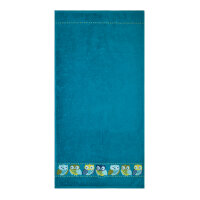 Frottierserie Eule Modern petrol Handtuch (50 x 100 cm)