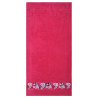 Frottierserie Eule Modern pink Duschtuch (70 x 140 cm)