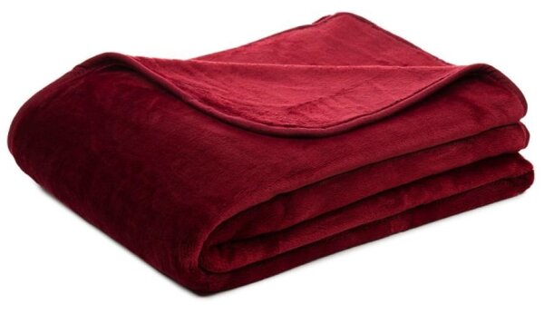 Gözze Kuscheldecke aus 100 % recycelten PET-Flaschen bordeaux