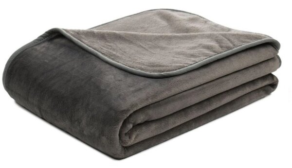Gözze Kuscheldecke aus 100 % recycelten PET-Flaschen anthrazit (RP)