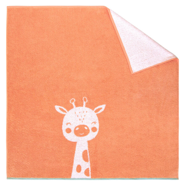 Dyckhoff Kinder-Frottierserie Friends GIRAFFE koralle Kinderbadetuch (100 x 100 cm)