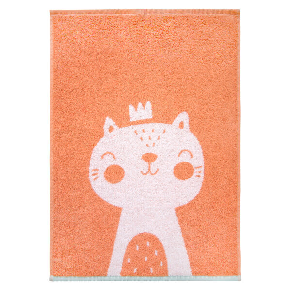 Dyckhoff Kinder-Frottierserie Friends KITTY koralle Kinderhandtuch (50 x 70 cm)