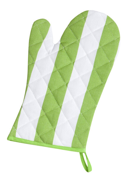 Ofenhandschuh Küchenserie Blockstreifen grün