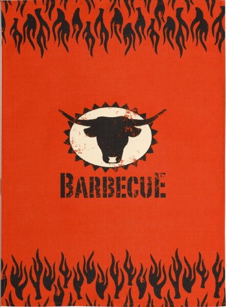 Geschirrtuch Halbleinen Barbecue BBQ