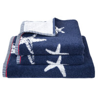 Frottierserie MARITIM Starfish Handtuch (50x100 cm) navy (414)