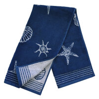 Frottierserie Seashell navy Duschtuch (70 x 140 cm)